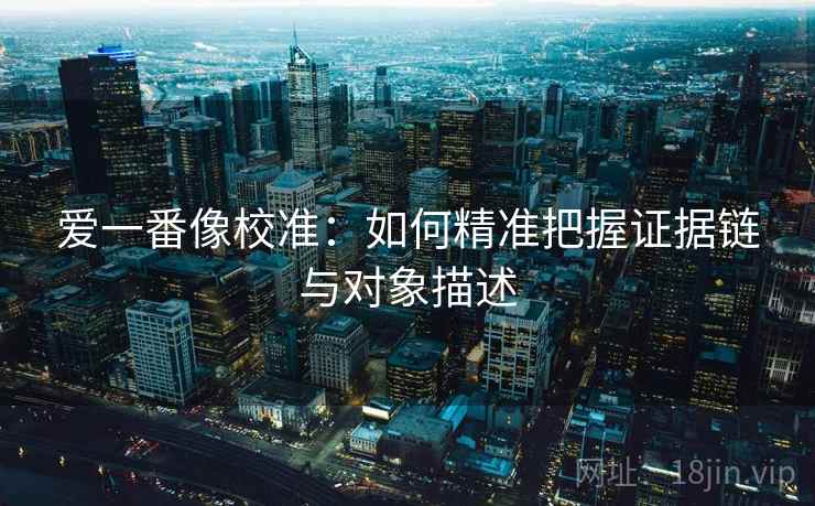 爱一番像校准：如何精准把握证据链与对象描述